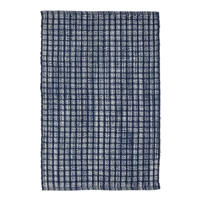 Dash & Albert by Annie Selke Coco Blue Indoor/Outdoor Rug, 2'6" x 8' For Sale