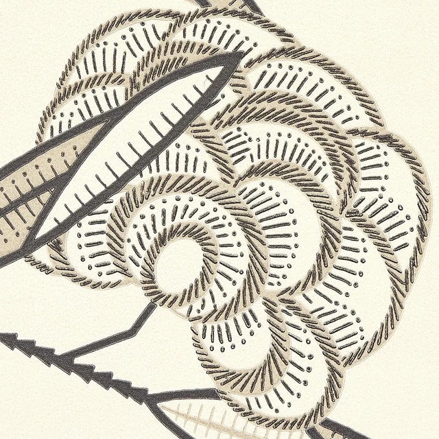 Modern Schumacher x Neisha Crosland Jacob's Tree Wallpaper in Black & Cream For Sale - Image 3 of 5
