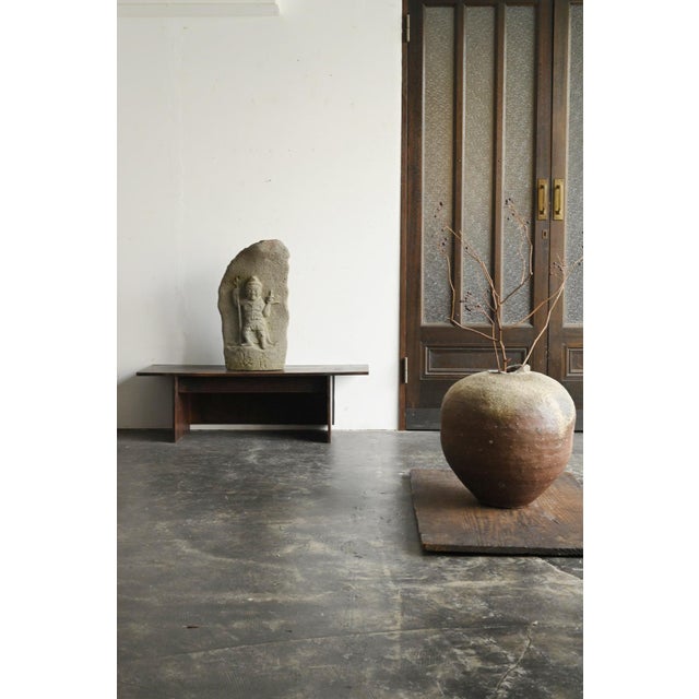 Japanese Edo Period Stone Buddha Statue / [Guardian Deity] / Circa 18th Century For Sale - Image 4 of 15