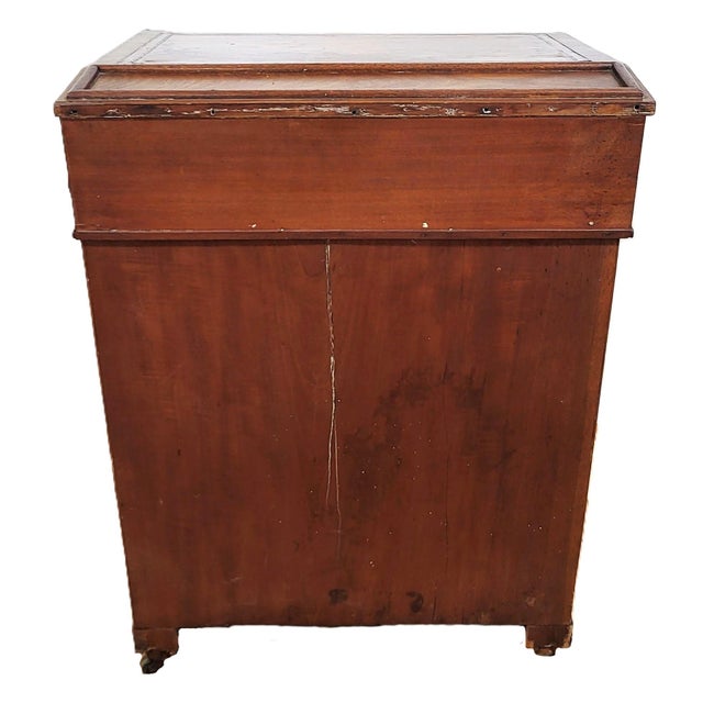 Antique English 19th C Victorian Mahogany Slant Top Davenport Desk For Sale In New York - Image 6 of 16