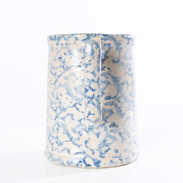 English Mid 20th Century Spongeware Pitcher For Sale - Image 3 of 7