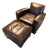 Restoration Hardware Library Chair With Ottoman For Sale