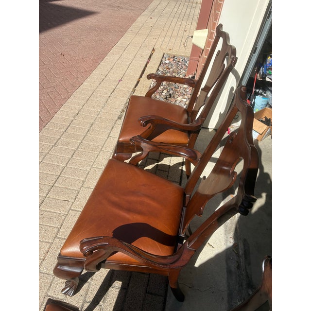 Brown Set of 6 Henredon Ralph Lauren Dining Chairs For Sale - Image 8 of 12