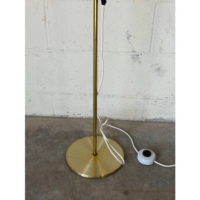 Brass Floor Lamp With Adjustable Swing Arm Danish Mid-Century Modern 1960s For Sale - Image 9 of 10