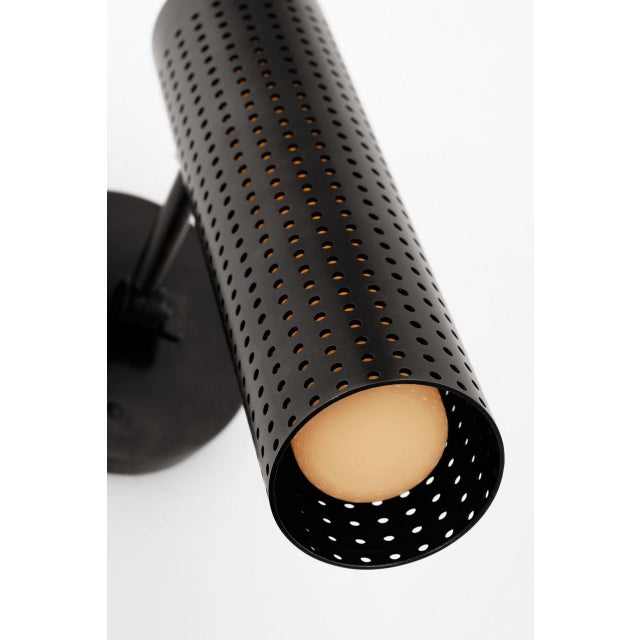 Modern Kelly Wearstler for Visual Comfort Signature Precision 12" Articulating Sconce in Bronze with White Glass For Sale - Image 3 of 8