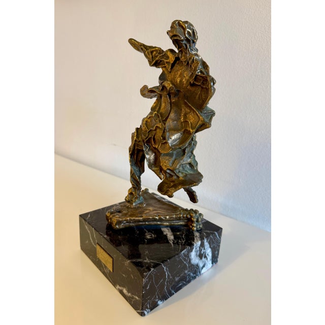 1970s Salvador Dalí­, Large Original Surrealist Bronze Marble Sculpture Alma Del Quijote Salvador Dali For Sale - Image 5 of 18