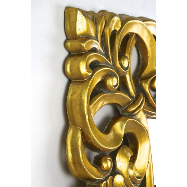 Florentine Gilt Lacquered Wall Mirror, Italy, 1970s For Sale - Image 14 of 18