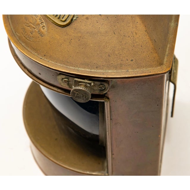 1902 Copper Starboard Ship Lantern by Tung Woo For Sale In Nashville - Image 6 of 13