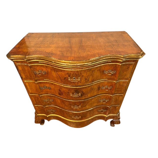 Wood 18th Century Burl Walnut Four Drawer Commode For Sale - Image 7 of 10