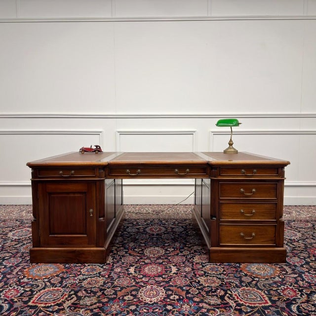 About this Very Large Classic English Partnerdesk Classic and Elegant | Antique desks in English, Classic and Chesterfield...