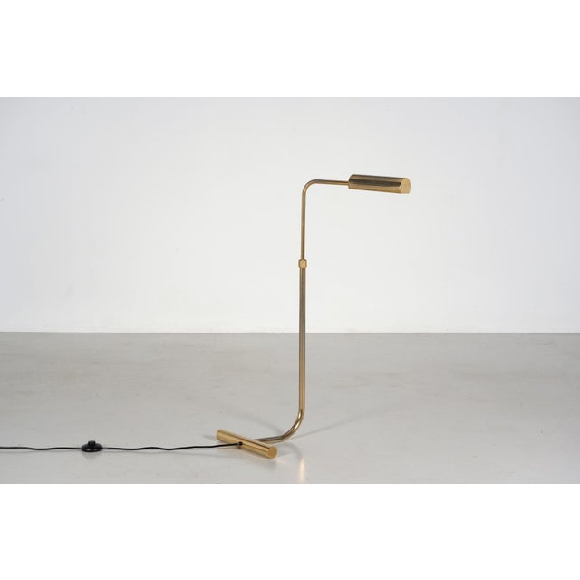 Floor Reading Lamp in Gold Plated Steel, 1970 For Sale - Image 10 of 10