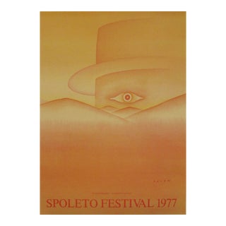 Original French Poster, Jean Michel Folon, Spoleto Festival 1977 For Sale