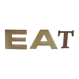 Lucite Letters EAT For Sale