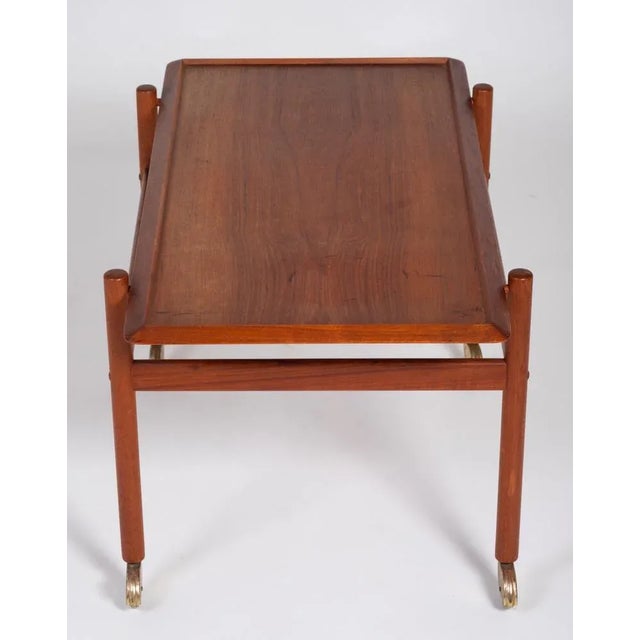 Danish Serving Cart in Teak, 1960s For Sale - Image 4 of 9