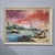 A very nice oil on canvas of a stranded boat in the caribean, signed Angelo 1961, in original frame and in very good...