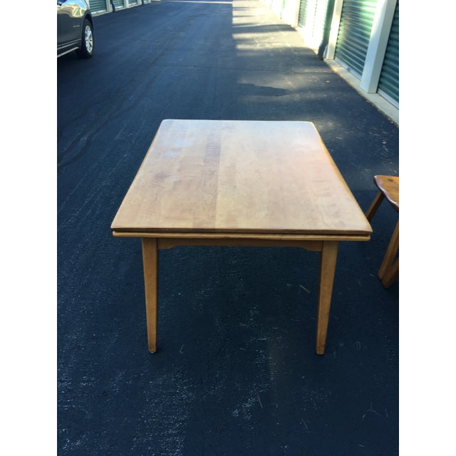 Wood 1950s Cushman Table With Slide Out Leafs For Sale - Image 7 of 7
