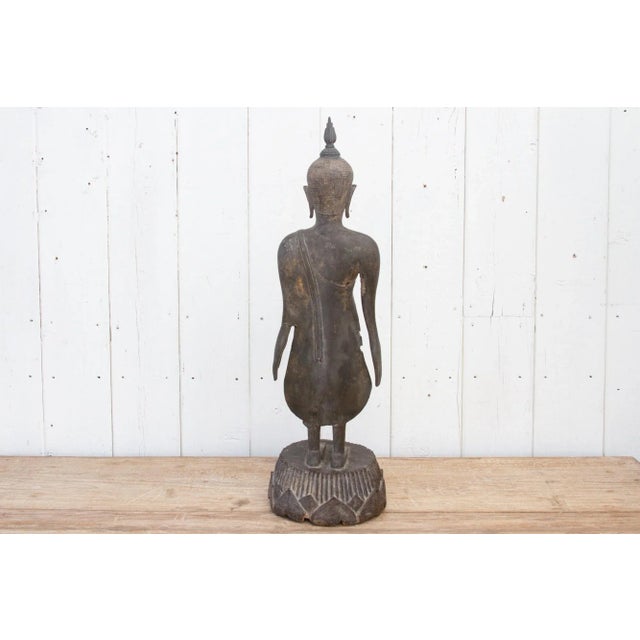 Wood Tall 19th Century Burmese Buddha For Sale - Image 7 of 11