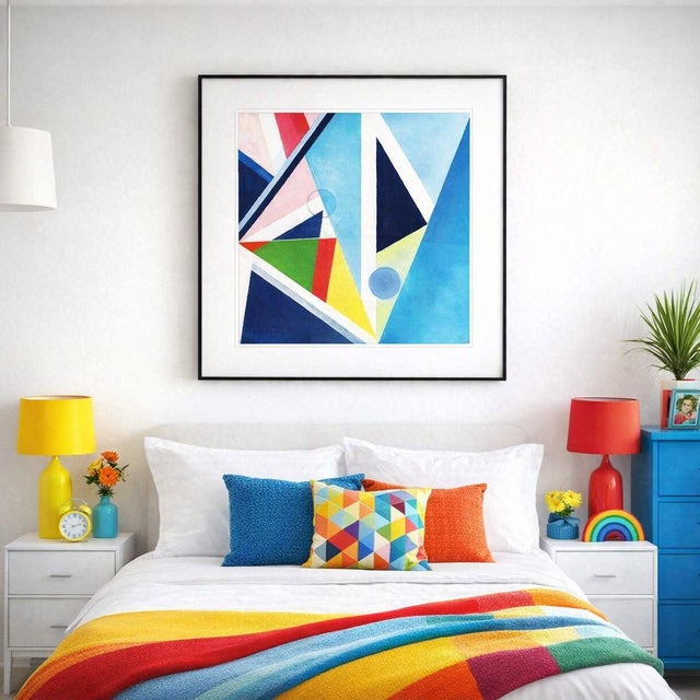 Abstract Expressionistic Painting, Kites 5 - Limited Edition Art Print (1/16) For Sale - Image 4 of 5