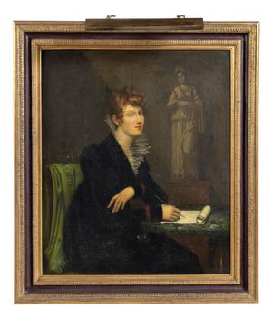 Hans Thoma, Portrait of Ida Müller, Single Woman Scholderer, 19th Century, Oil Painting on Canvas, Framed