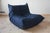 Blue Microfiber Togo Lounge Chair by Michel Ducaroy for Ligne Roset For Sale - Image 3 of 4