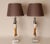 Chrome Vintage Chrome Table Lamps Faux Horn Silver Marble Base Modern Table Lamps a Pair For Sale - Image 8 of 11