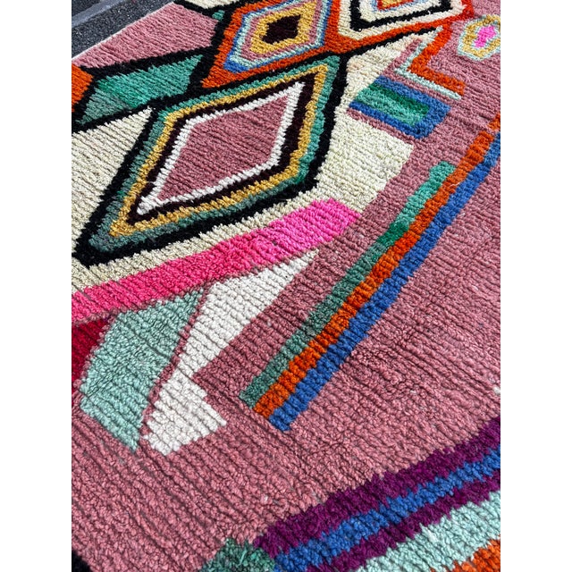 Textile Abstract Geometric Handwoven Wool, 1990s For Sale - Image 7 of 12