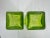 Light Green Art Glass MCM Vibrant Green Vintage Crackle Finish Rectangular 10" Vases-Pair! For Sale - Image 8 of 10