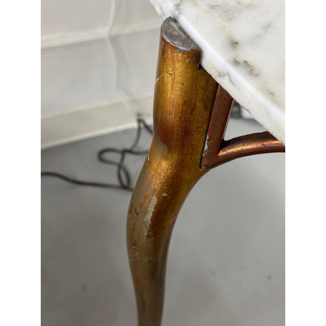 Metal Early 20th Century Italian Gilt Aluminum and Marble Dining Table For Sale - Image 7 of 18