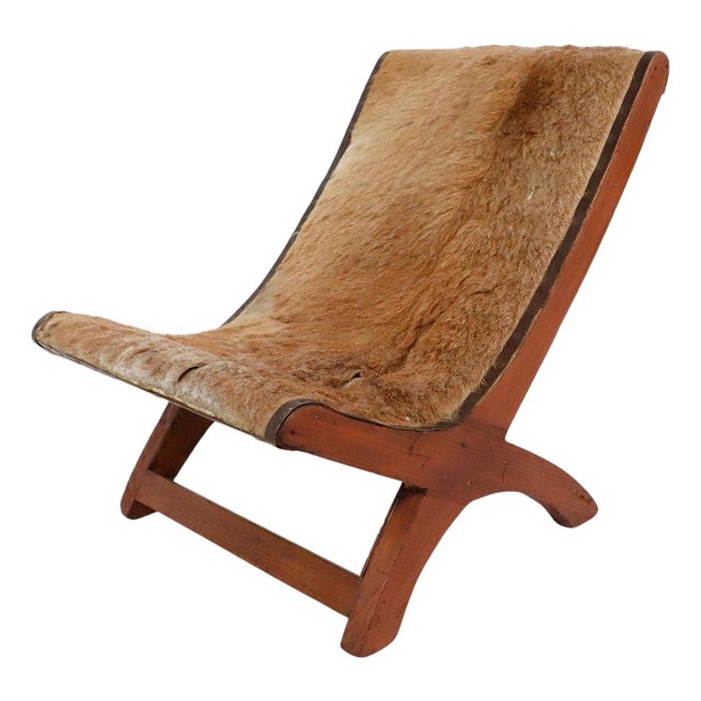 Vintage Petite Mexican Butaque in the Style of Clara Porset For Sale