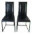 Postmodern Italian Black Leather Chairs 1970s, Italy, Pair For Sale