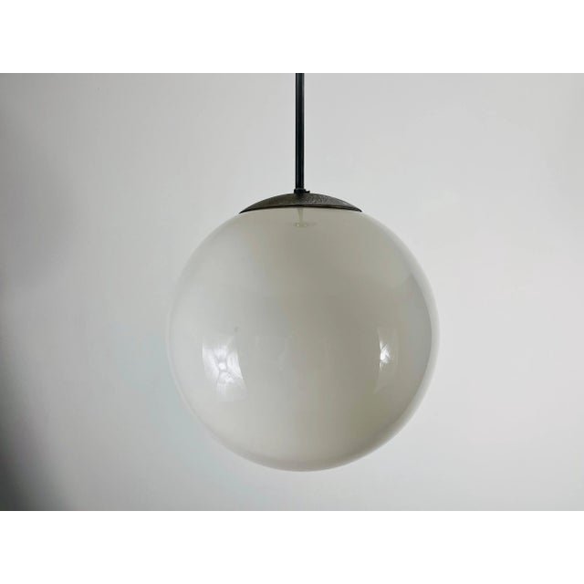 Bauhaus Opal Glass Pendant Lamp, Germany, 1960s For Sale - Image 6 of 8