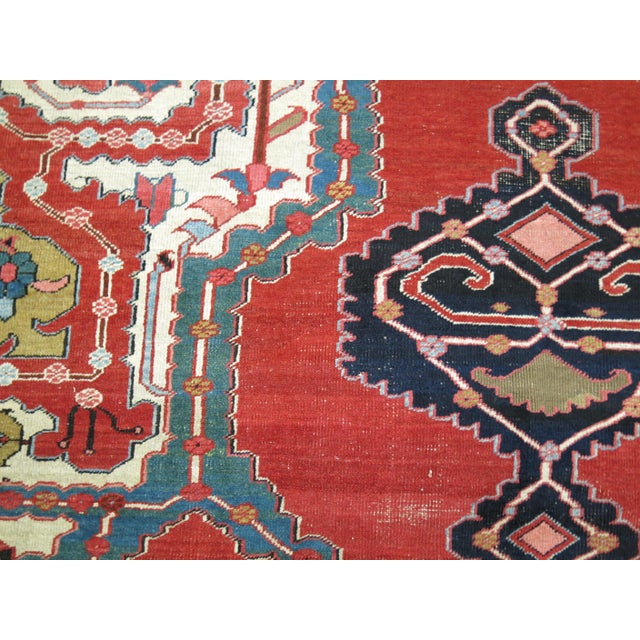 Antique Persian Serapi Rug For Sale - Image 12 of 18