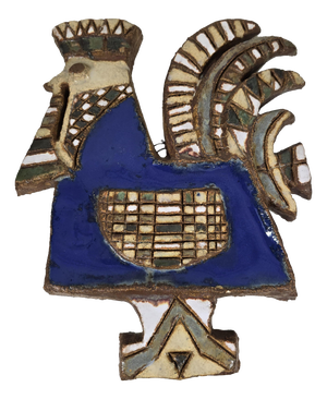 Wall Plaque Rooster from Vallauris, 1960s