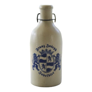 "Made in Germany" Coat of Arms Stoneware Beer Bottle/Decanter For Sale