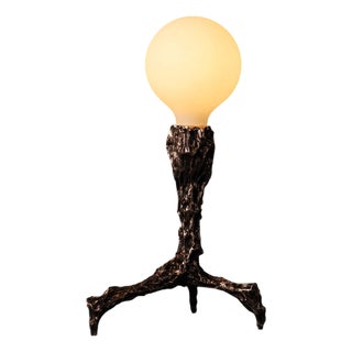 Sweet Thing Small Lamp in Patinated Cast Bronze by William Guillon For Sale