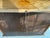 Wood Vintage French Provincial Style Lighted Demilune Curved Glass Console Curio Cabinet For Sale - Image 7 of 7