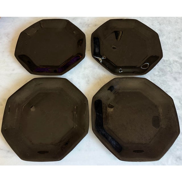 Vintage French Octagonal Plates - Set of 8 For Sale In Austin - Image 6 of 10