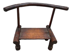 African Wooden Chair or Side Table