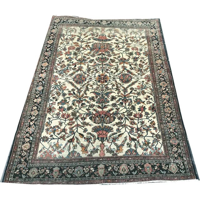 Antique Genuine Persian Ferahan Sarouk Rug For Sale - Image 10 of 11