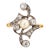 Antique 1910 Art Nouveau Pearl Ring - 18k Gold / Platinum, Size 7 For Sale