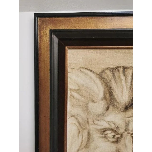 Figurative Painting of Man & Woman, Oil on Canvas, Framed For Sale - Image 4 of 9