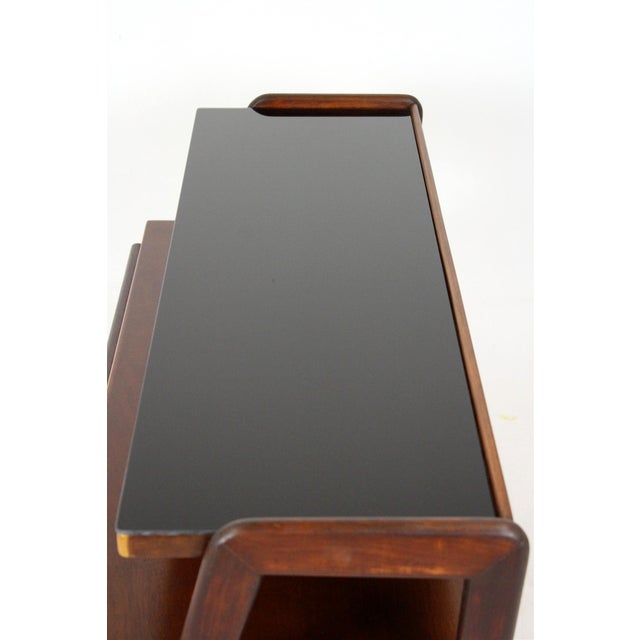 Mid-Century Modern Czech Mahogany Nightstands and Low Cabinet from Jitona, 1960s, Set of 3 For Sale - Image 12 of 18