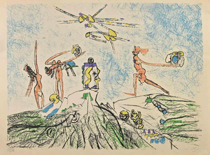 Sebastian Matta, Personnages, 1980s, Lithograph