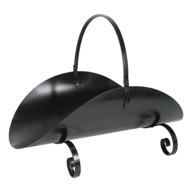 Mid 20th Century Metal Firewood Log Holder For Sale