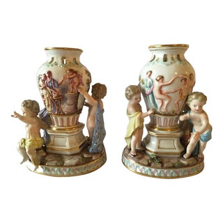 Porcelain Vases from Meissen, Europe, 1850s, Set of 2 For Sale