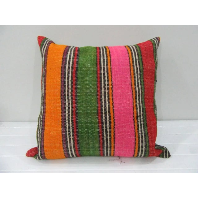 Turkish Kilim Pillow Cover For Sale - Image 4 of 4