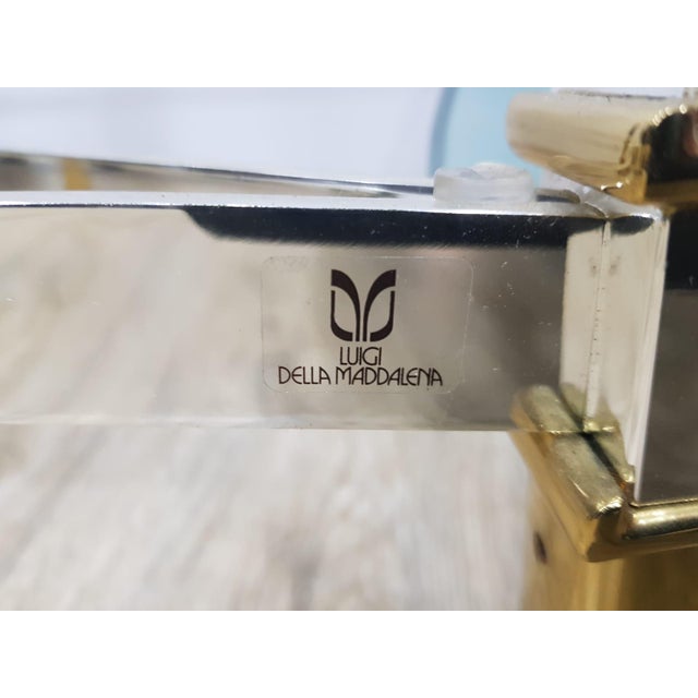 Gold Italian Console by Luigi Della Maddalena, Italy, 1970s-1980s For Sale - Image 8 of 14