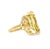 Art Nouveau Late 20th-Century 14k Yellow Gold Lemon Citrine Floral Design Ring, Size 6.5 For Sale - Image 3 of 4