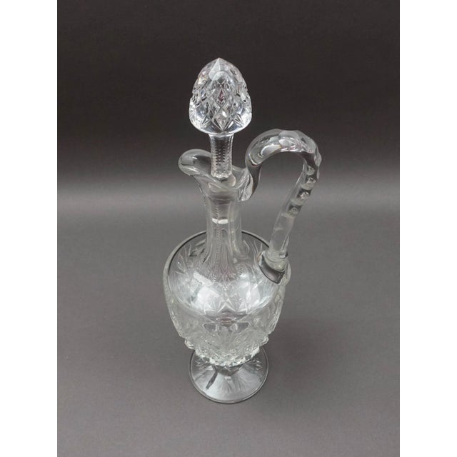 Mid 20th Century St. Louis France Florence Pineapple Cut Crystal Wine Decanter With Stopper For Sale In Miami - Image 6 of 10