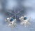 Modern Snowflake 14k Earrings Studs - 2 Pieces For Sale - Image 3 of 9